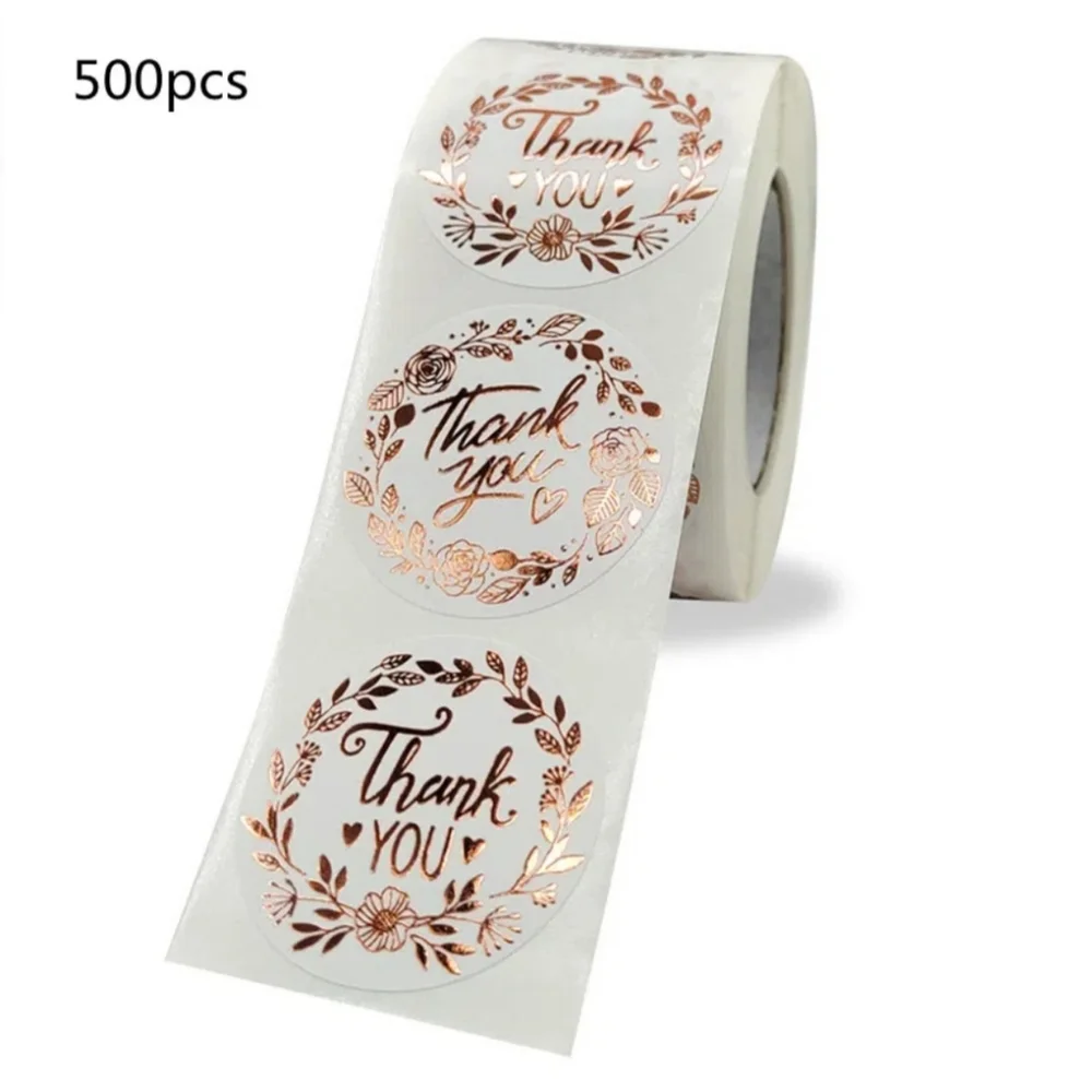 Brand new Thank you circle sticker 500pcs roll